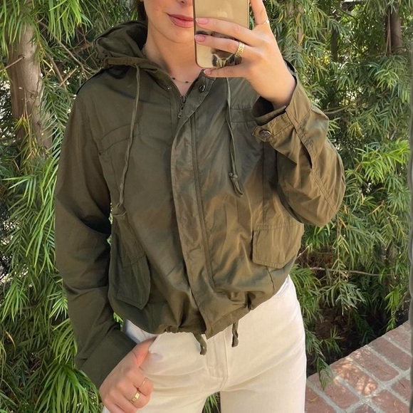 Brandy Melville camo green lightweight jacket sz s - Picture 3 of 6